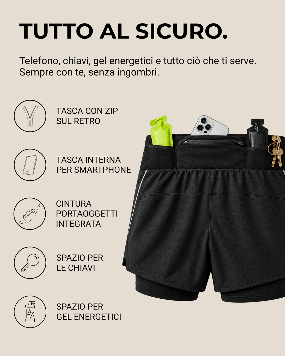 SONKY™ PACE Pro – Short Sportivi 2-in-1